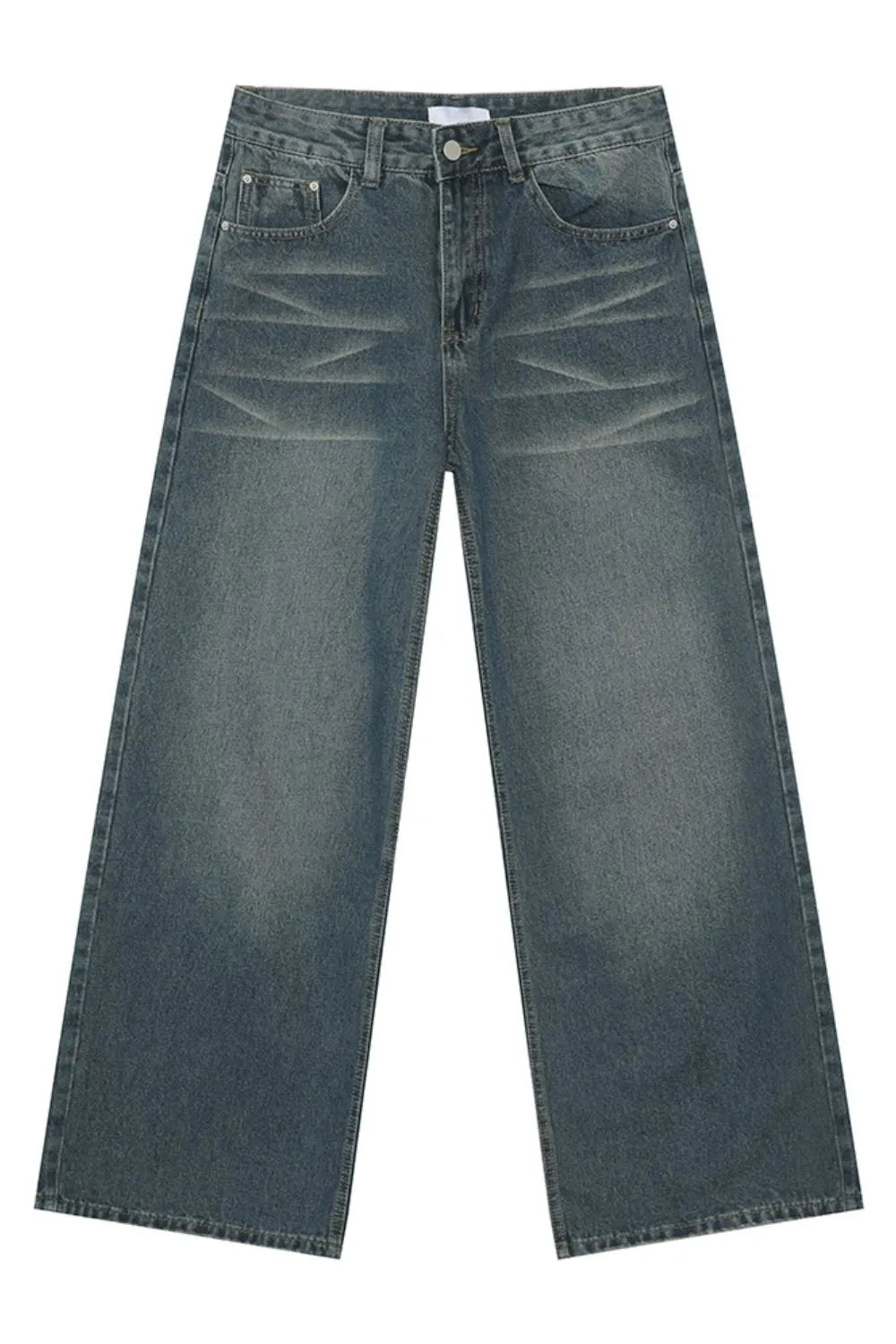 Playful Wide Leg Pocketed Jeans - Harajuku Style