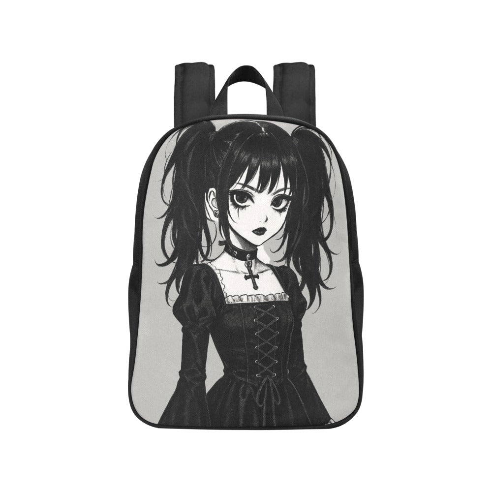 Emo Goth Harajuku Girl Canvas Backpack
