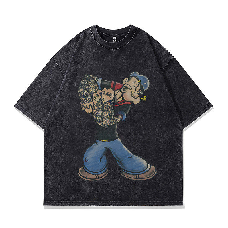 Harajuku Style Oversized Hip Hop Print T-Shirt