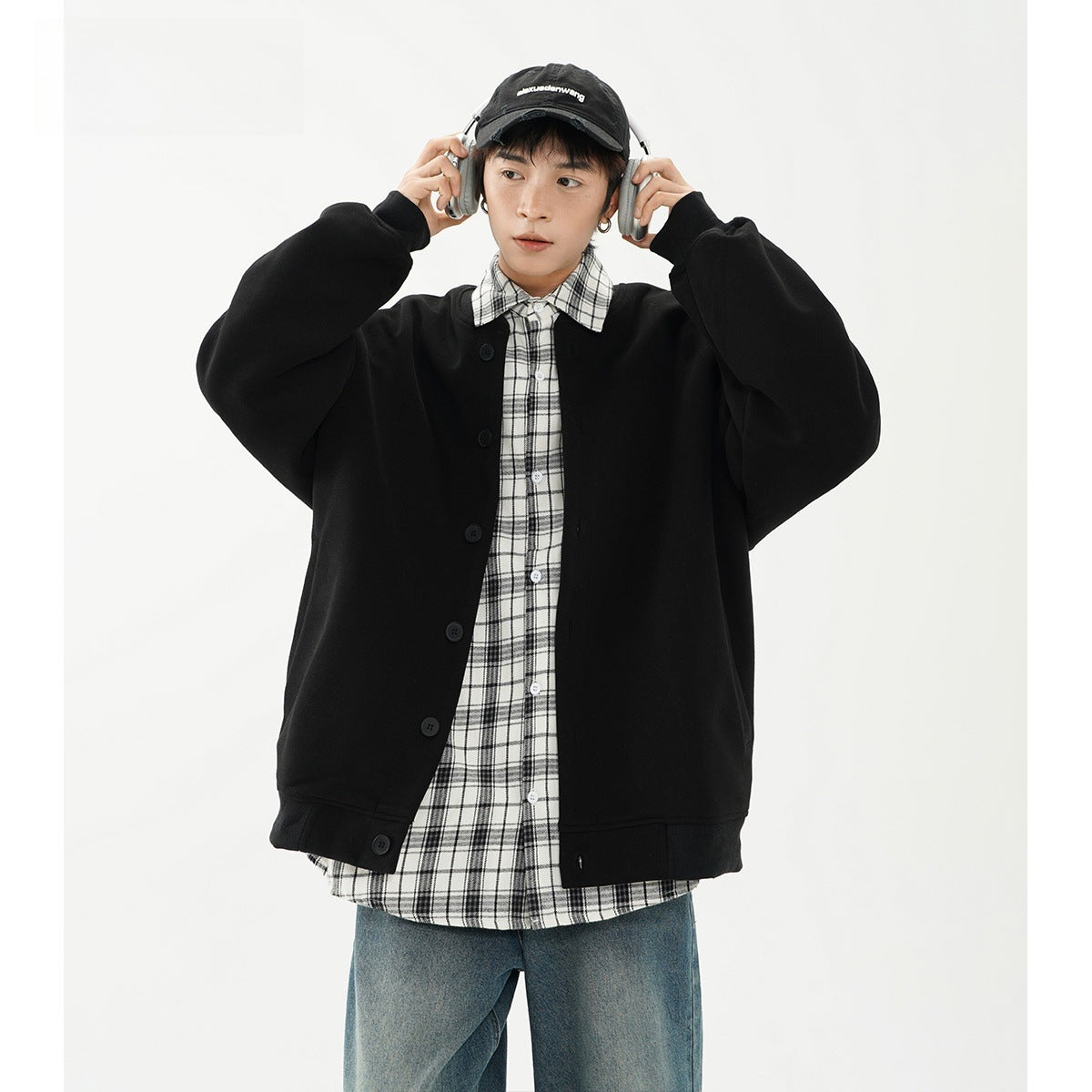 Men's Loose Fit Cardigan Hoodie