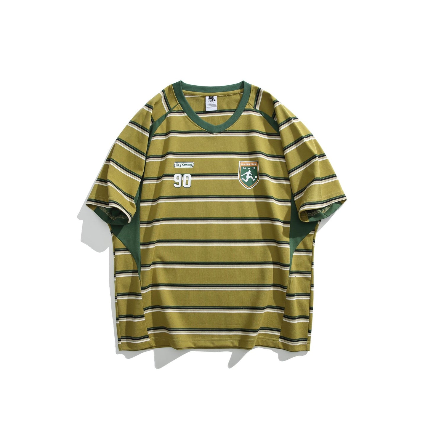 Color Blocked Patchwork Round Neck Jersey T-Shirt