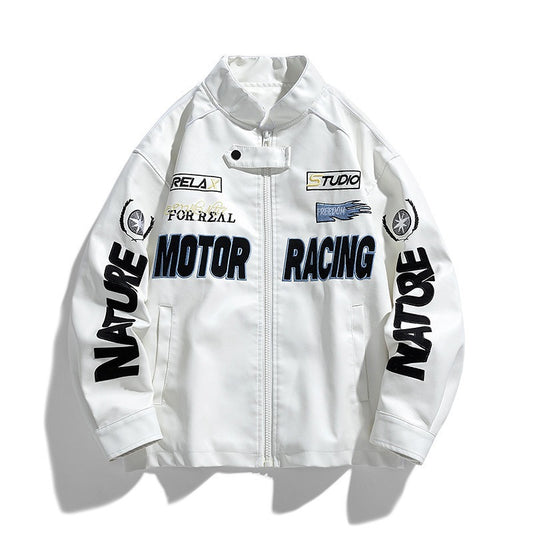 Harajuku Style Men's Leather Motorcycle Jacket
