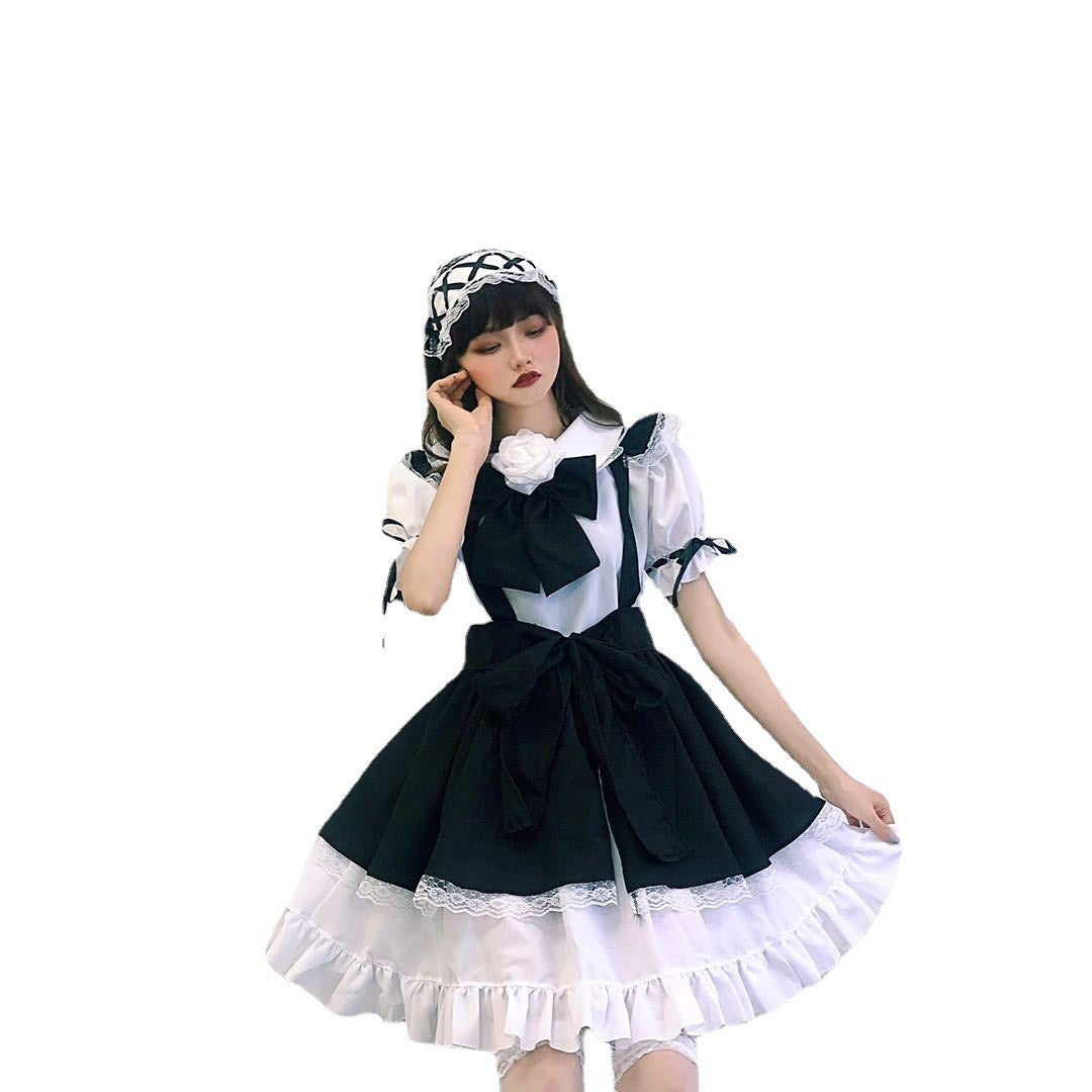 Cute Black and White Lolita Maid Dress