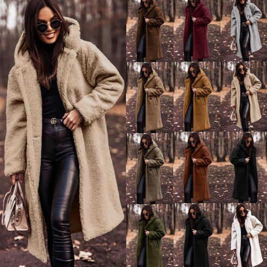 Harajuku Style Long Sleeve Woolen Women's Coat