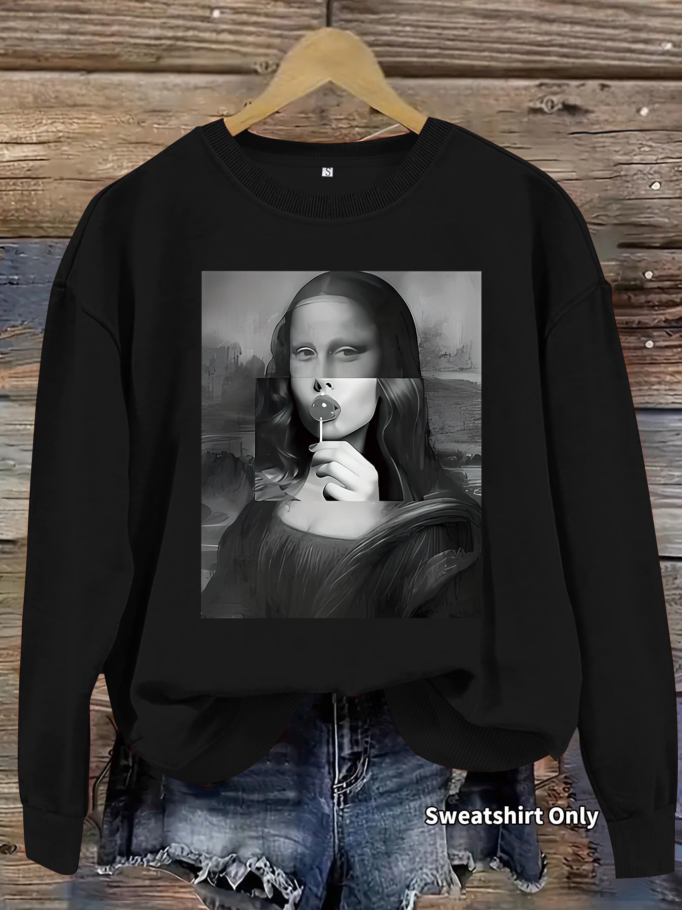 Mona Lisa Printed Hoodie