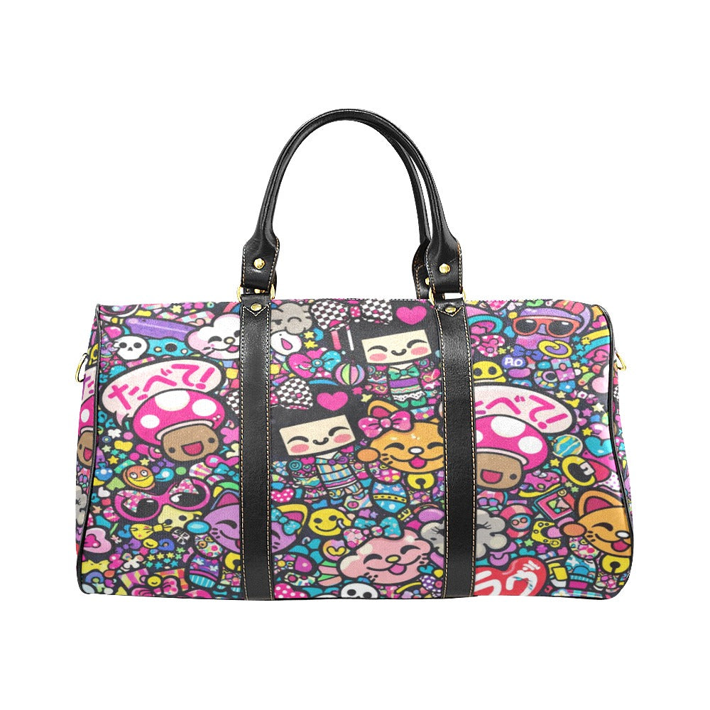 Harajuku Pop Parade Travel Bag Black (Small)