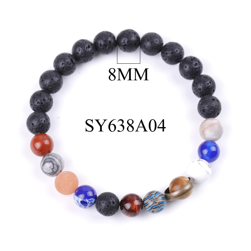 Starry Sky Galaxy Bracelet - Volcanic Stone & Lapis Lazuli