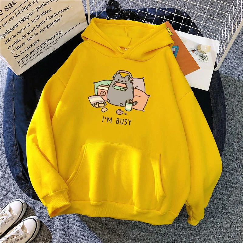 Cartoon Cute Printed Hooded Sweatshirt Unisex Long Sleeve Casual Jacket Fashion Versatile