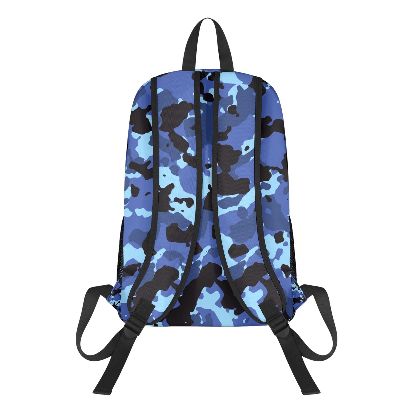 Deep Ocean Blue Camo All Over Print Leisure Sports Backpack