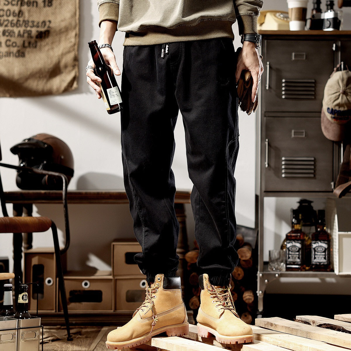 Harajuku Style Loose Straight Leg Casual Work Suit Pants