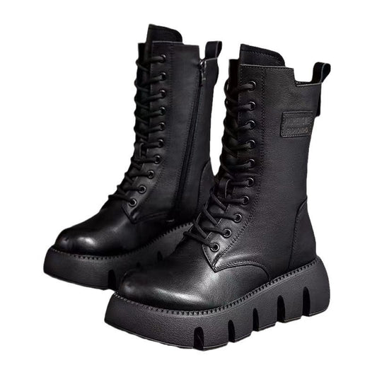 Harajuku Style Thick Cotton Mid-Calf Platform Snow Boots