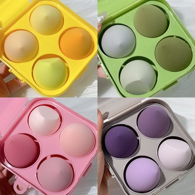 4PCS Water Drop Beauty Makeup Sponges - Blending Puffs