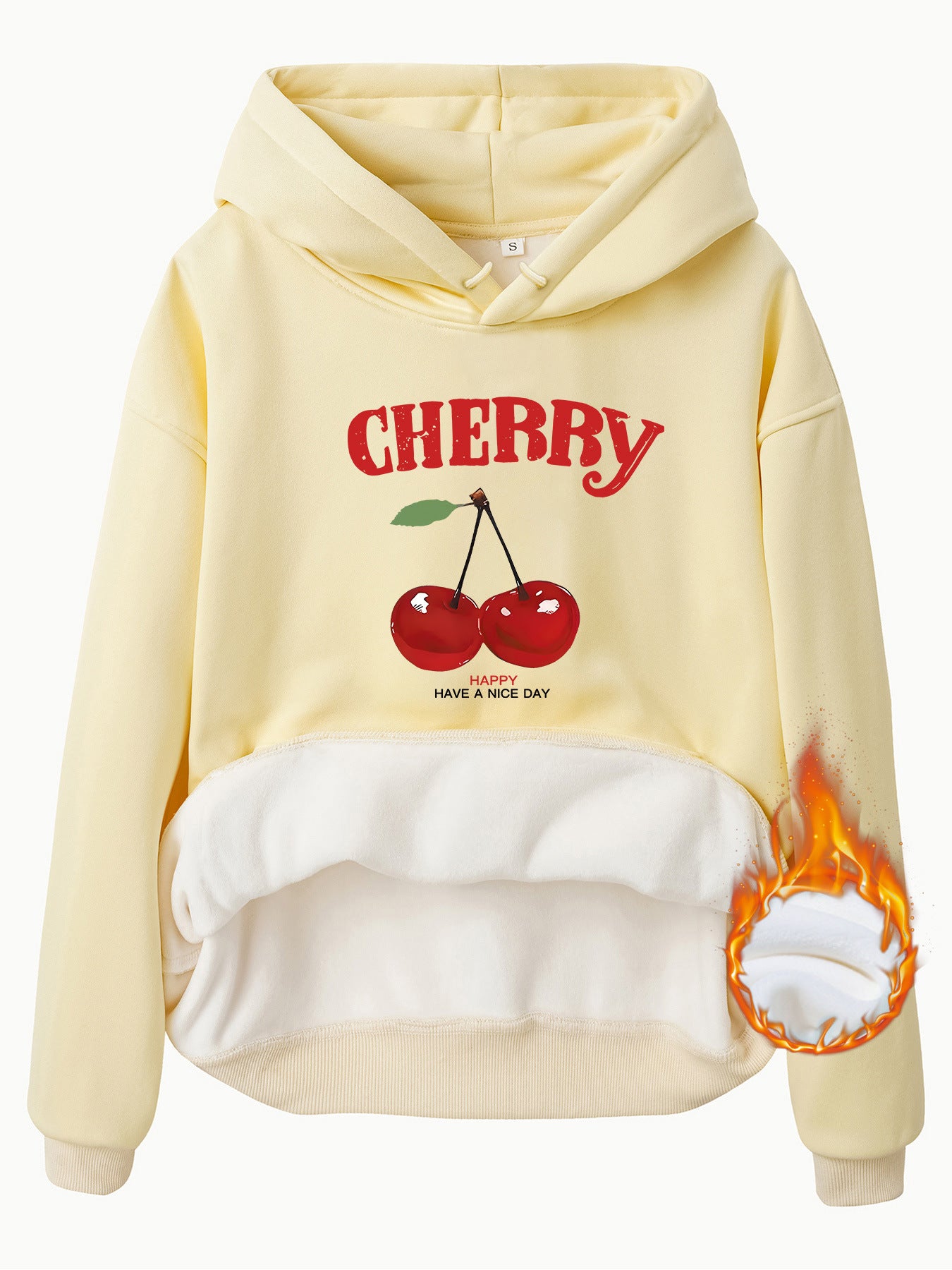 Hooded Long Sleeve Fleece Hoodie with Kangaroo Pocket