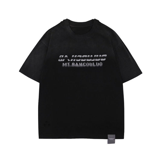 Vintage Water-Washed Casual Couple T-Shirt
