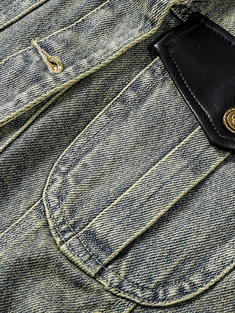 Harajuku Style Women's Patchwork Denim Coat