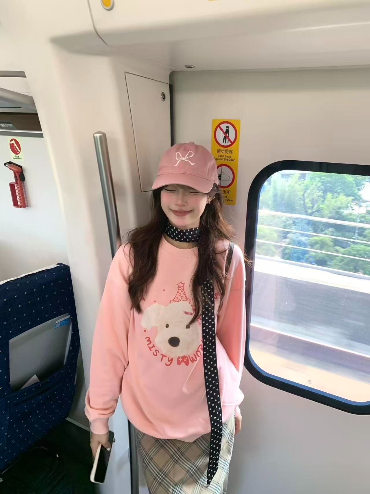 Cute Dog Print Youthful Casual Loose for Women