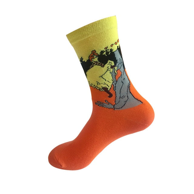 3D Retro Starry Night Art Socks – Unisex Funny Vintage Design