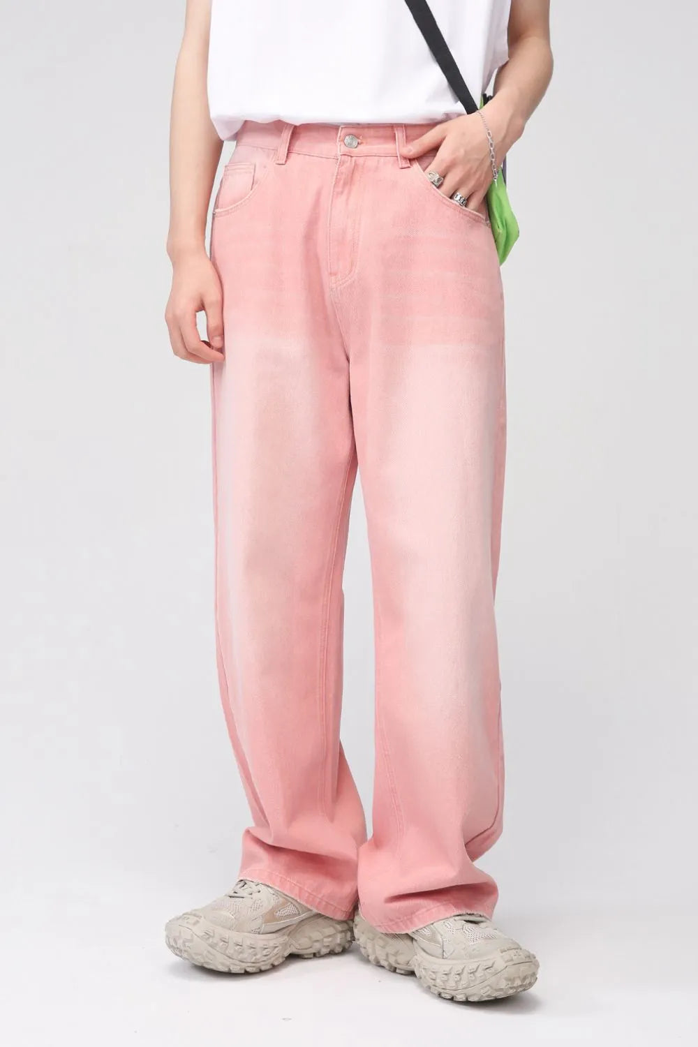 Playful Pocketed Baggy Jeans