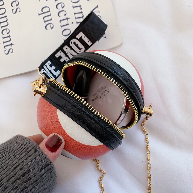 Harajuku Playful Billiard Mini Chain Bag for Girls