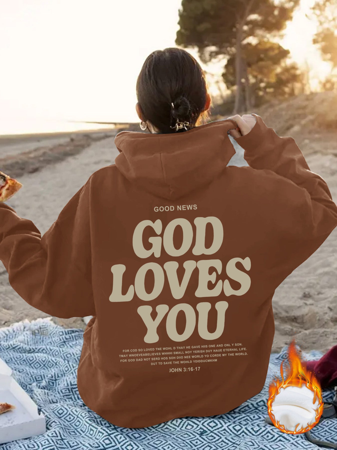 Hooded Long Sleeve Fleece Hoodie with Kangaroo Pocket