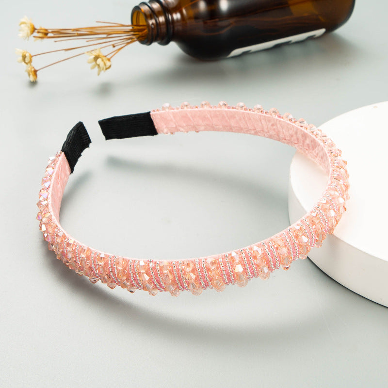 Handmade Crystal Edge Hair Band - Harajuku Style