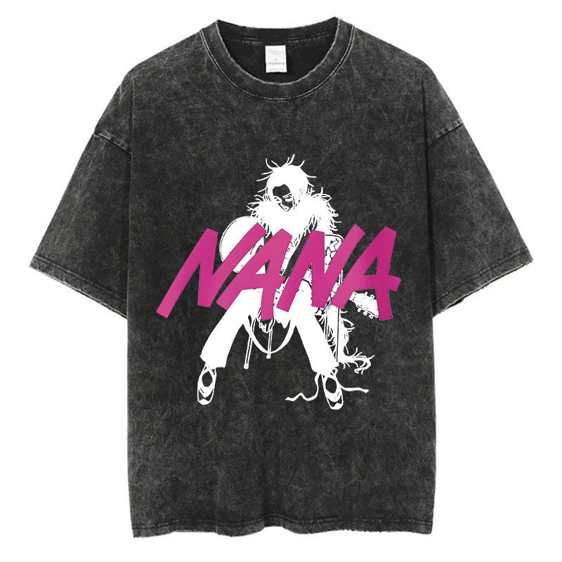 Harajuku Street Pattern Vintage Cotton T-Shirt