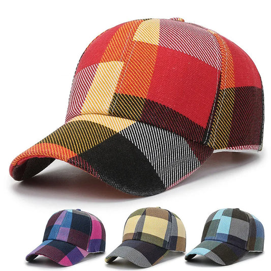Harajuku Style Large Grid Sun Hat for Men