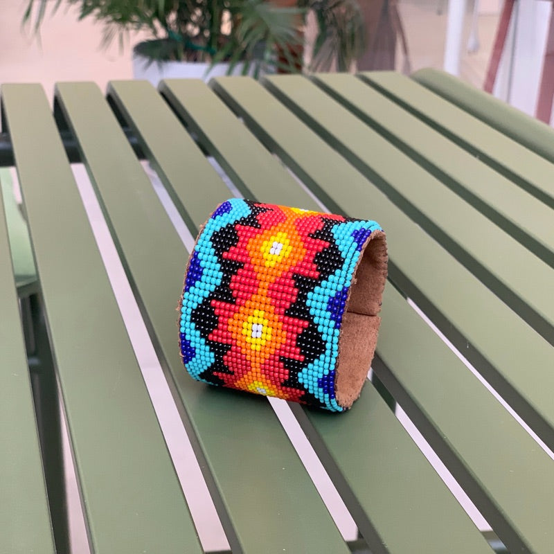 Handwoven Beaded Indian Character Bracelet - Harajuku Style