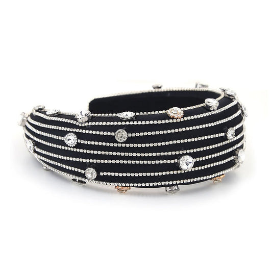 Baroque Wide Brimmed Full Diamond Headband