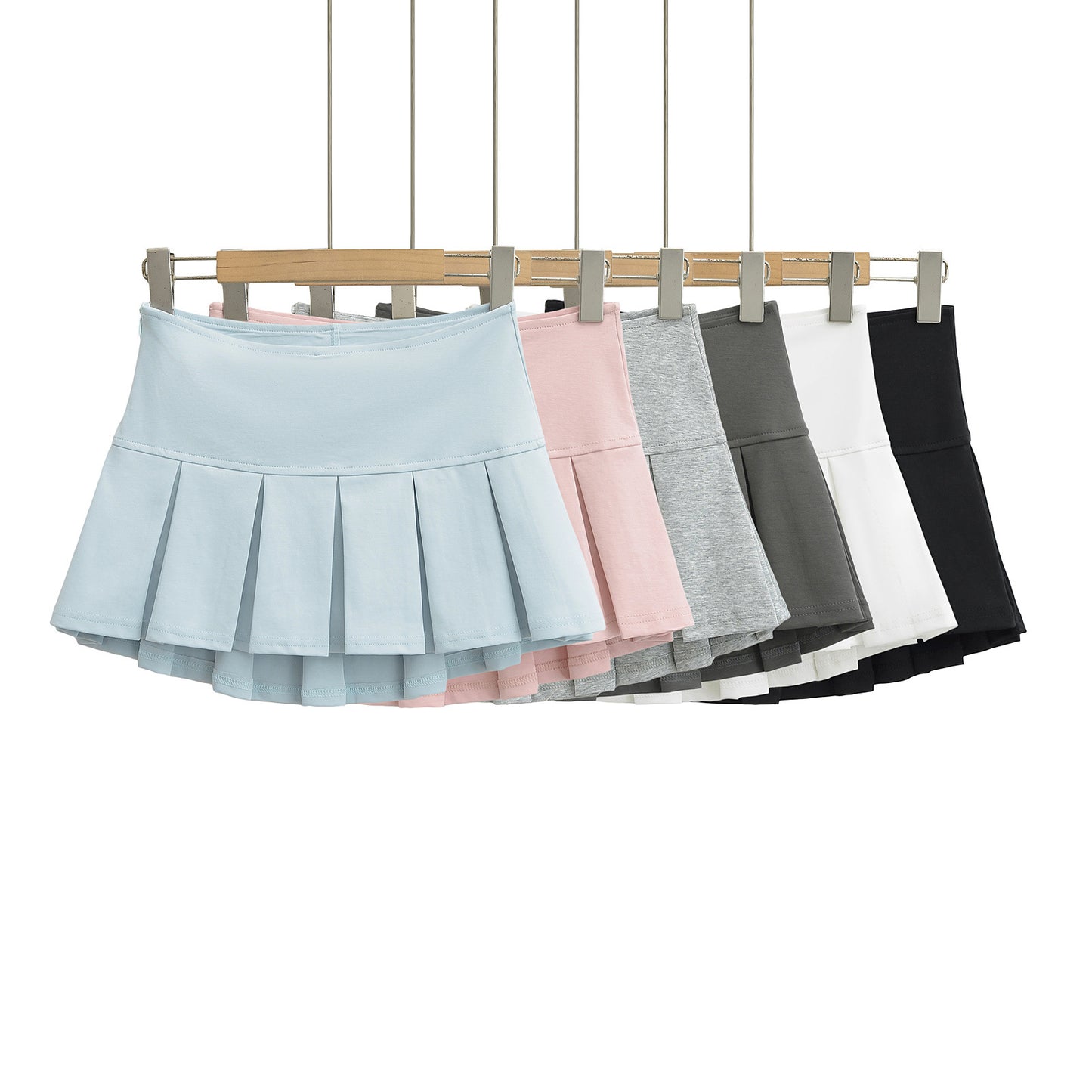 Pleated Short Skirt and Half Skirt
