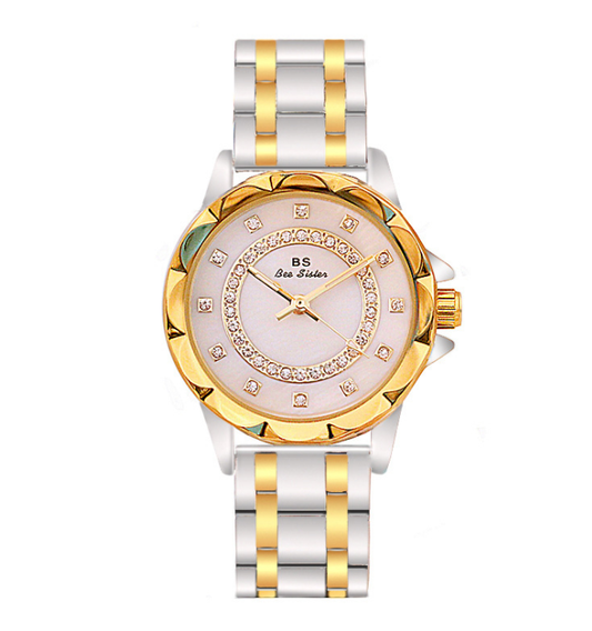 Elegant Rhinestone Gold Watch for Women