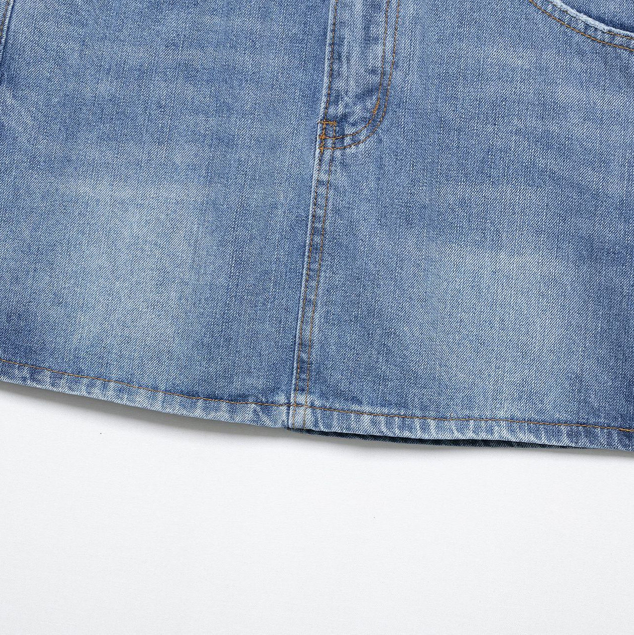 Vintage A-Line Hip-Hugging Denim Skirt for Women