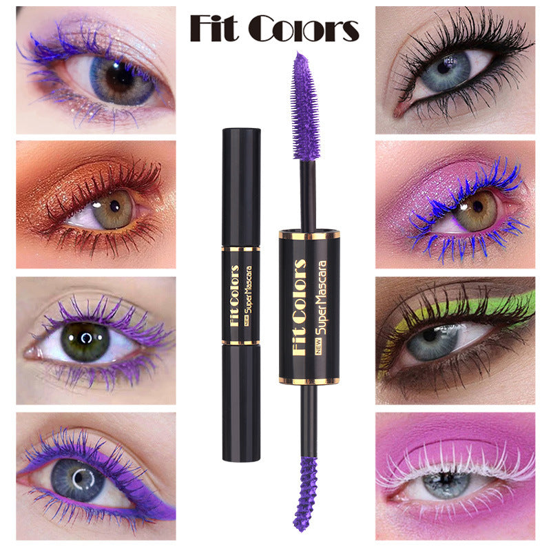 Double-Head Color Mascara - Waterproof & Thick Curling