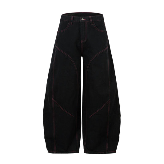 Unisex Wide Leg Jeans - Harajuku Style Casual Trousers