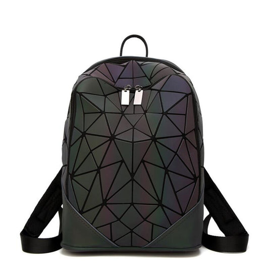 Luminous Irregular Triangle Sequin Backpack - Harajuku Style