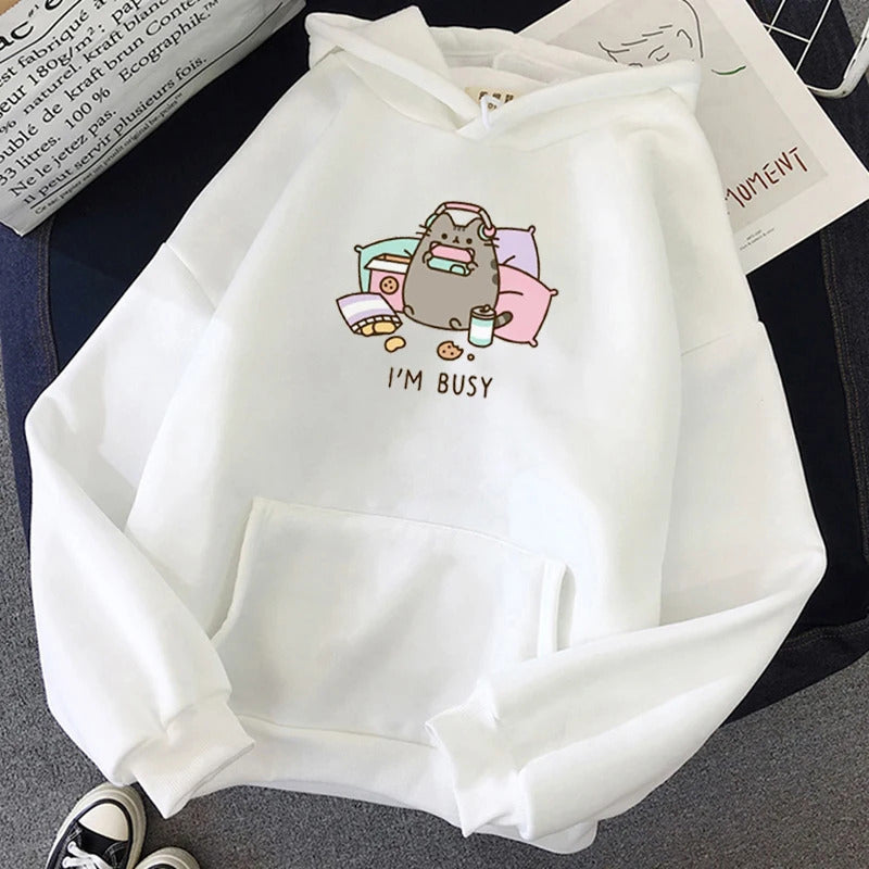 Cartoon Cute Printed Hooded Sweatshirt Unisex Long Sleeve Casual Jacket Fashion Versatile