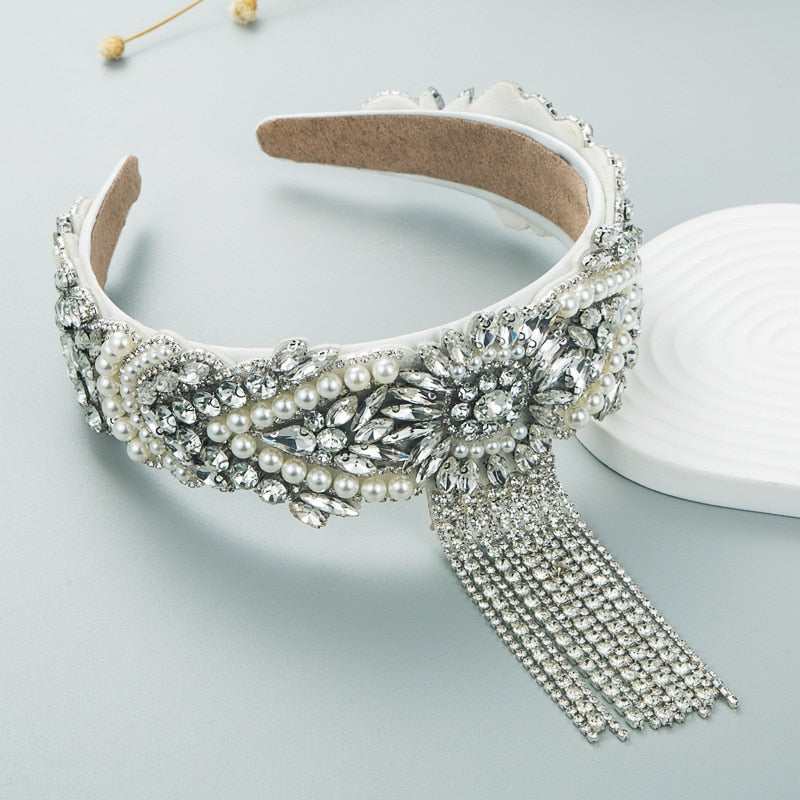 New Gorgeous Baroque Tassel Headband