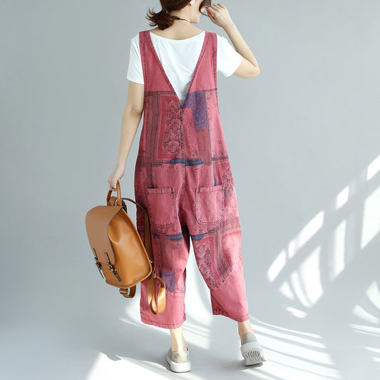 Vintage-Inspired Plus Size Denim Overalls