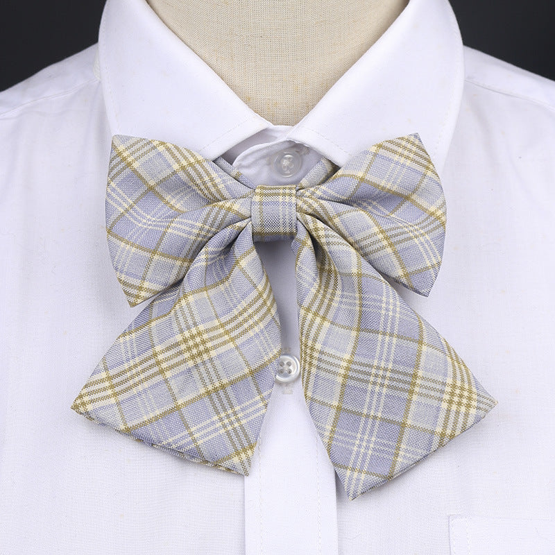 Cotton JK Bow Tie Skirt with Plaid Ornaments