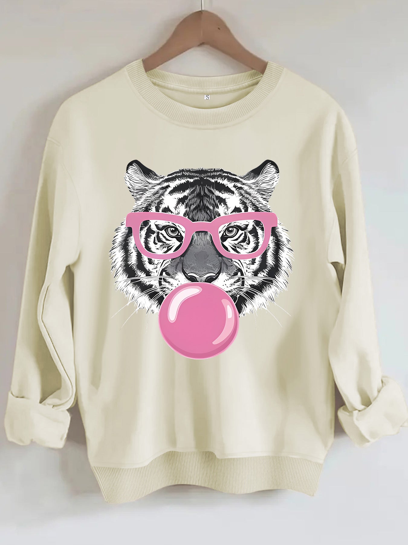 Tiger Bubble Gum Women's Pullover Top in Multiple Colors