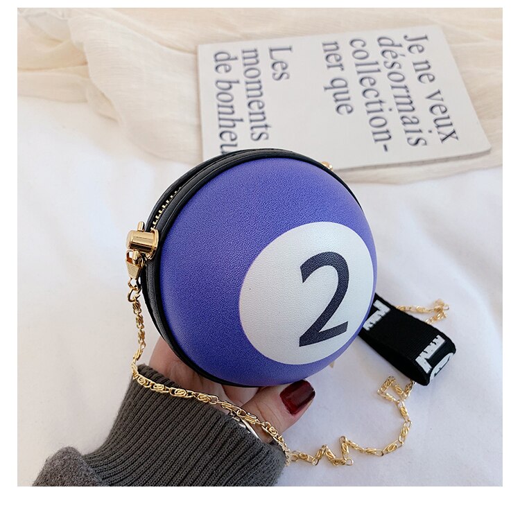 Harajuku Playful Billiard Mini Chain Bag for Girls