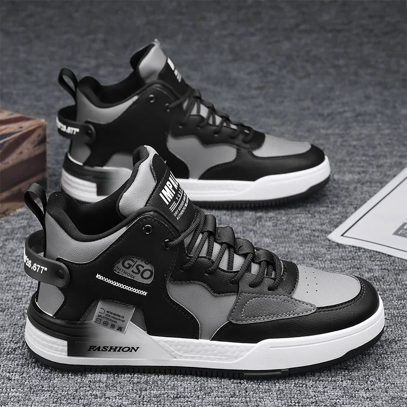 Harajuku High Top Lace Up Sports Board Shoes for Men
