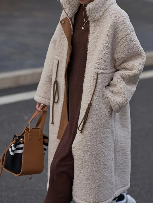 Harajuku Style Thick Lamb Wool Coat for Women