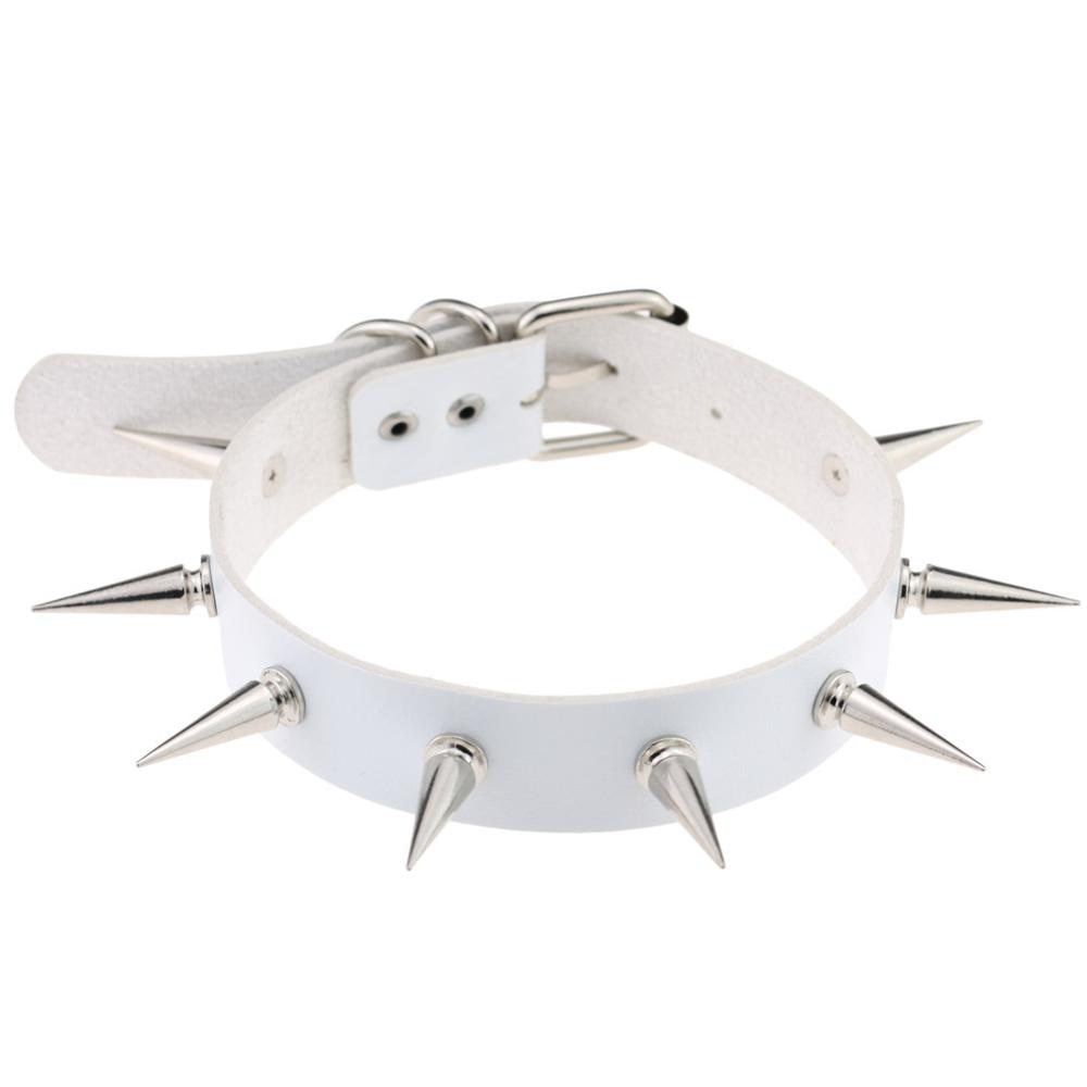 Gothic Black Spike Choker Belt for Women