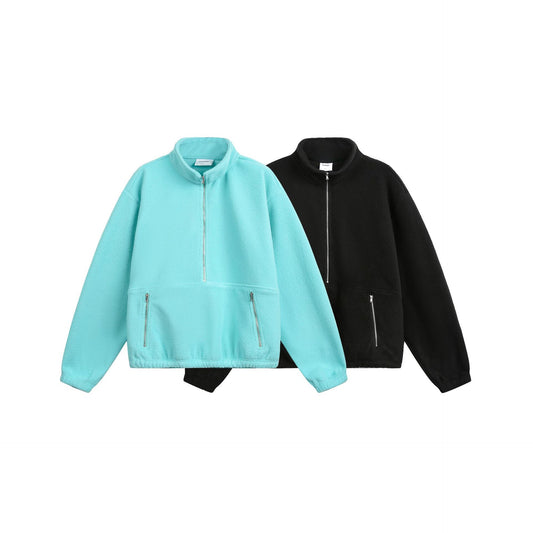 Half Zip Loose Hoodie for Unisex Casual Wear