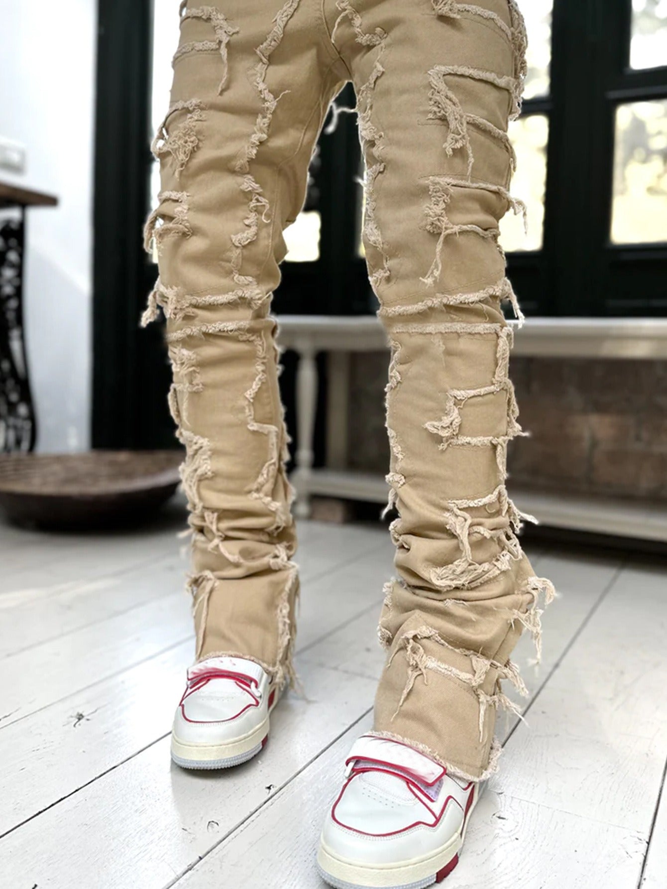 Men's Harajuku Style Denim Straight Leg Pants