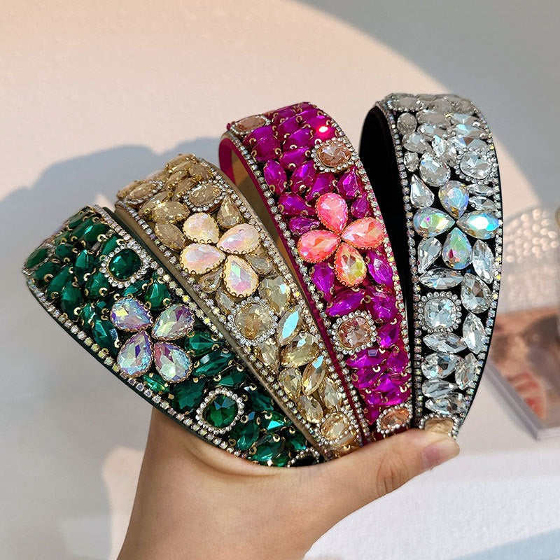 Baroque Retro Full Set Rhinestone Sponge Headband