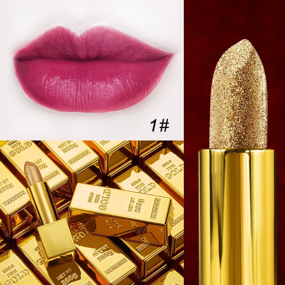 Glitter Lipstick - Moisturizing Velvet Matte Waterproof