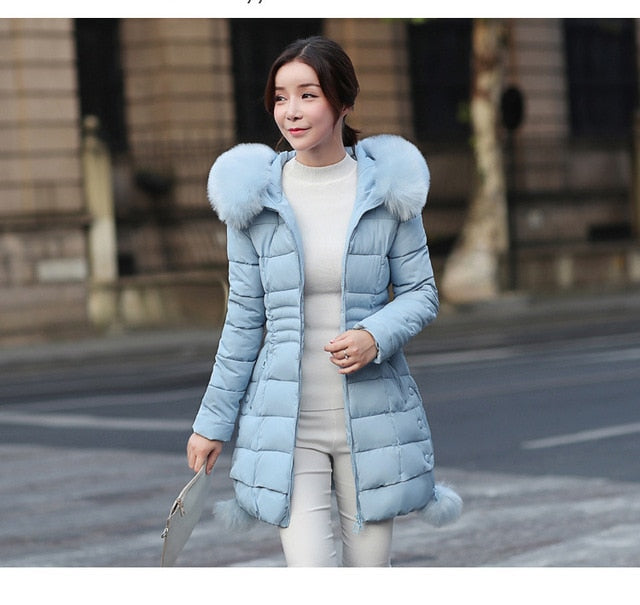 Harajuku Style Faux Fur Parka for Women
