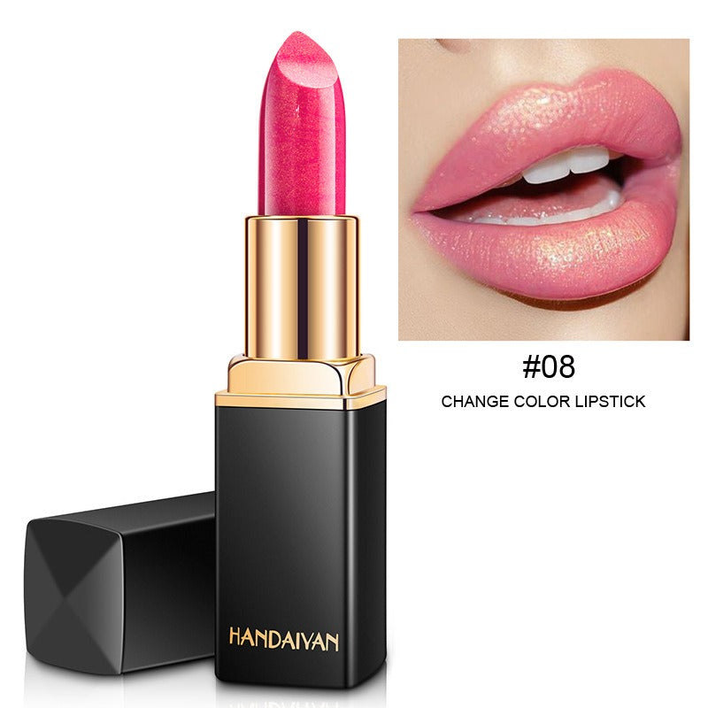 Shiny Metallic Pearlescent Color Change Lipstick - Gold